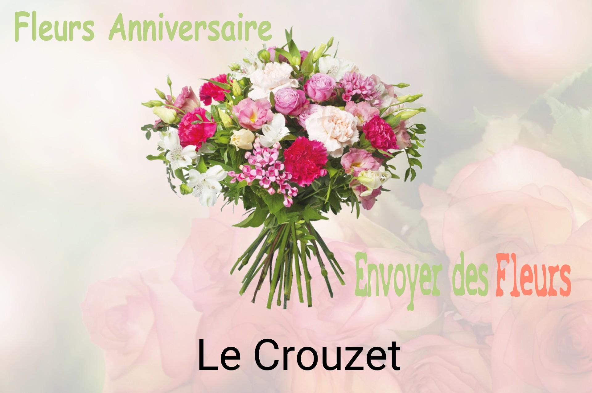Bouquet de fleurs d’anniversaire livré à Le Crouzet